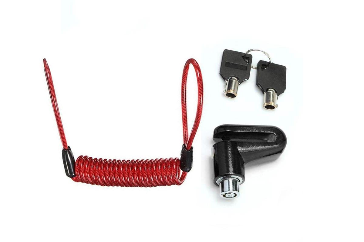 Disc lock, black, red wire