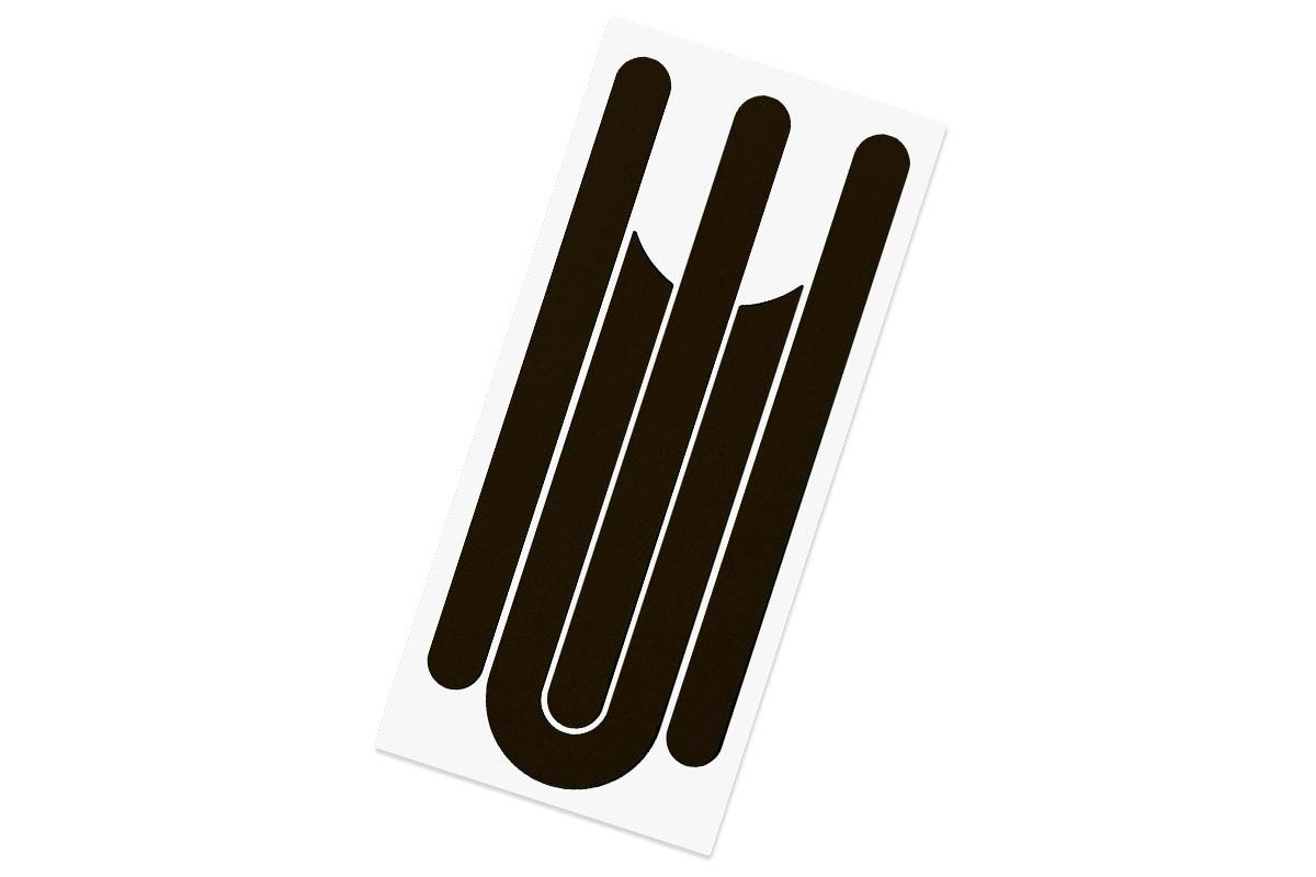 Reflective sticker for side covers, black