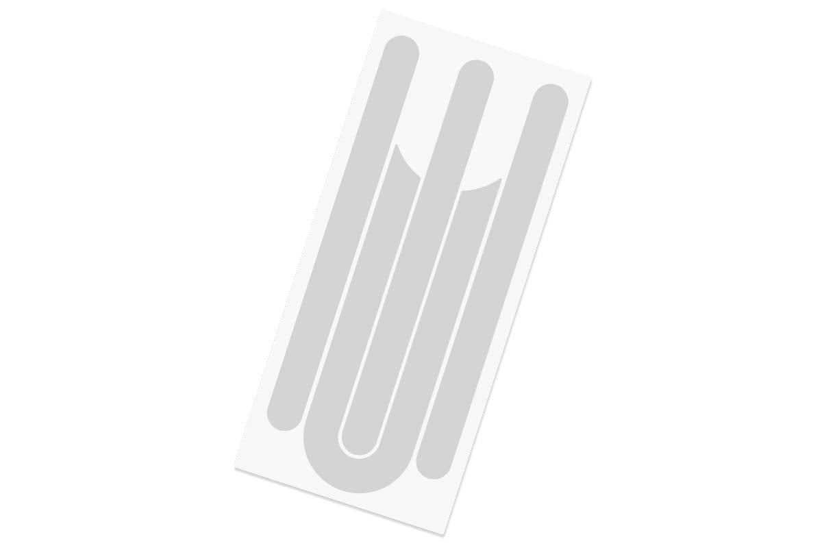 Reflective sticker for side covers, silver