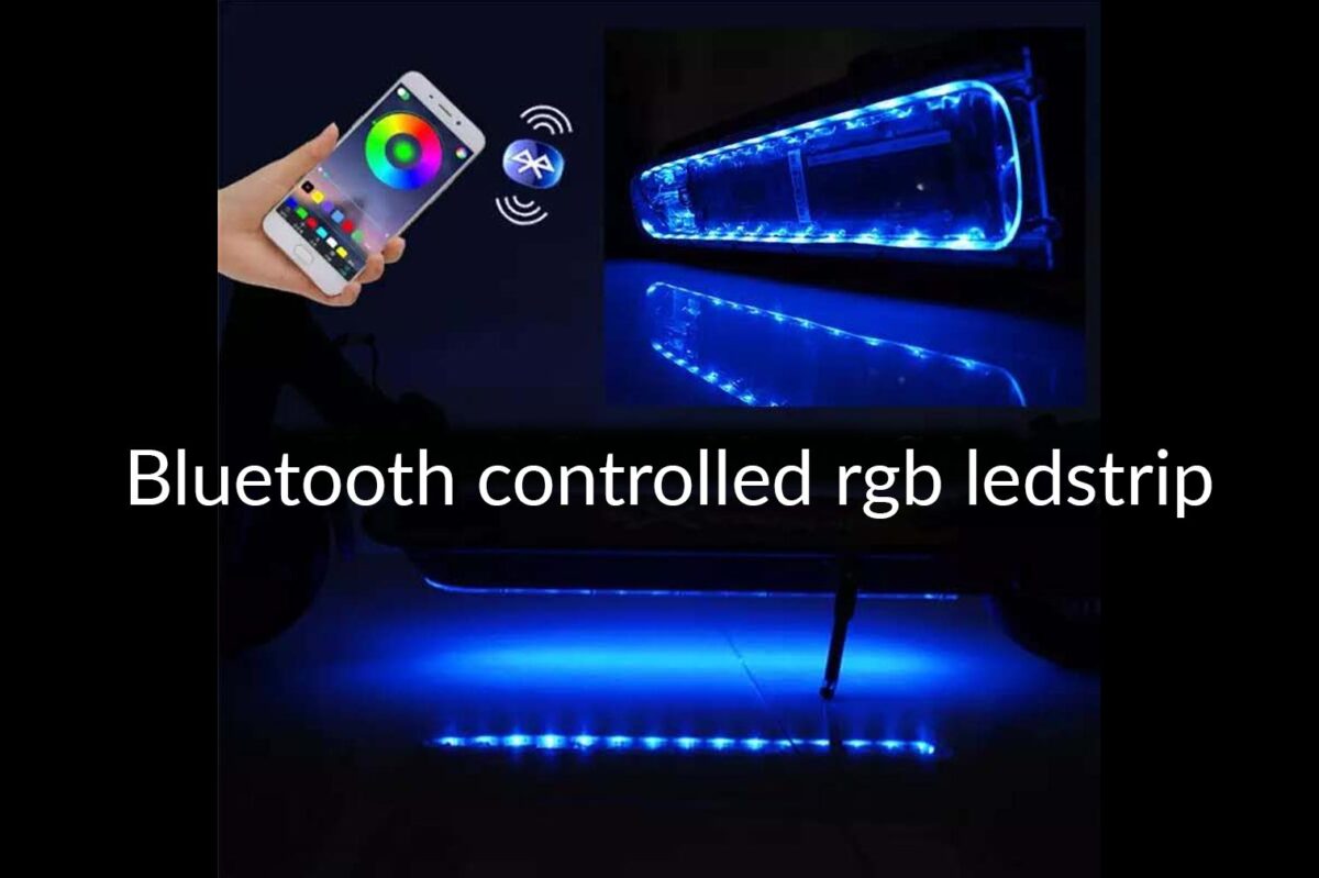 Led strip with transparent battery cover