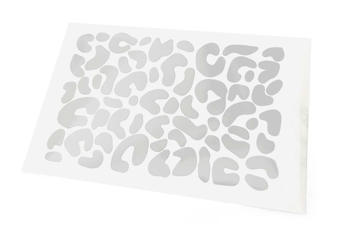 reflective sticker leopard, grey