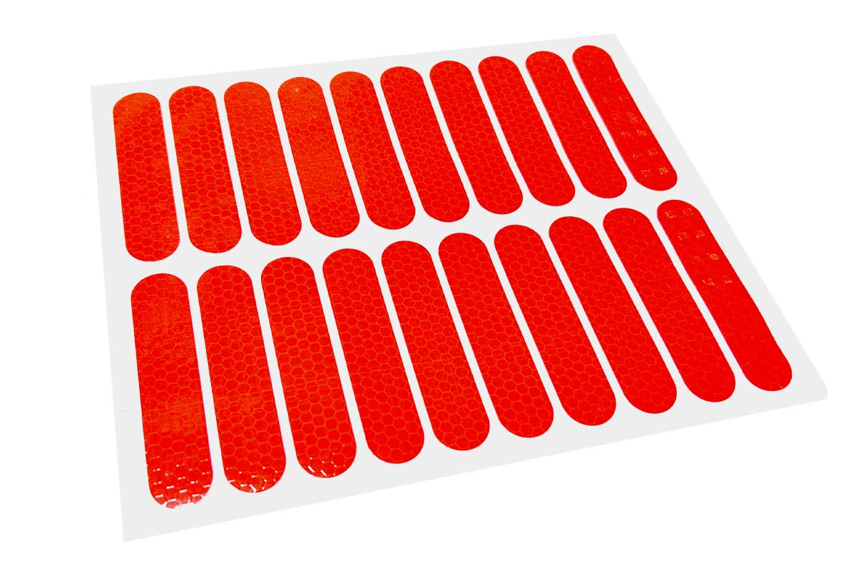 Reflective stickers, red